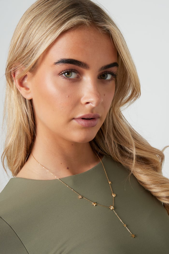 Colliers pendentifs en acier inoxydable Série Star Casual Daily Simple Bijoux pour femmes h5Image3